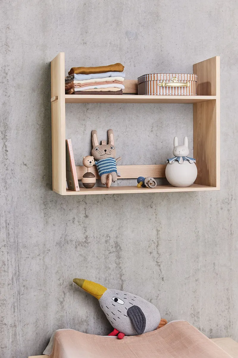 OYOY Mini Nachtlicht Rabbit aus Silikon und Kunststoff, Gebrochenes Weiß / Blau, Ansicht 3
