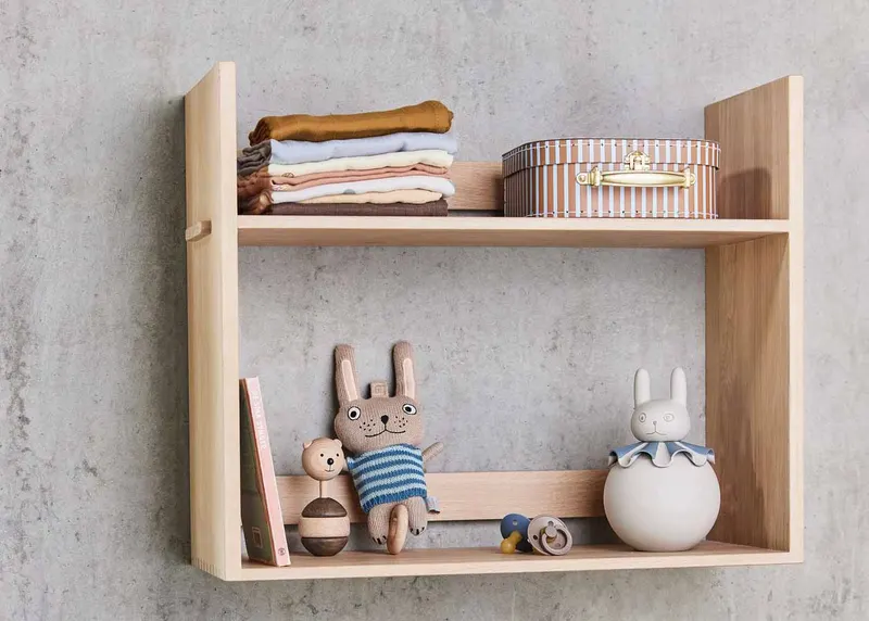 OYOY Mini Nachtlicht Rabbit aus Silikon und Kunststoff, Gebrochenes Weiß / Blau, Ansicht 4