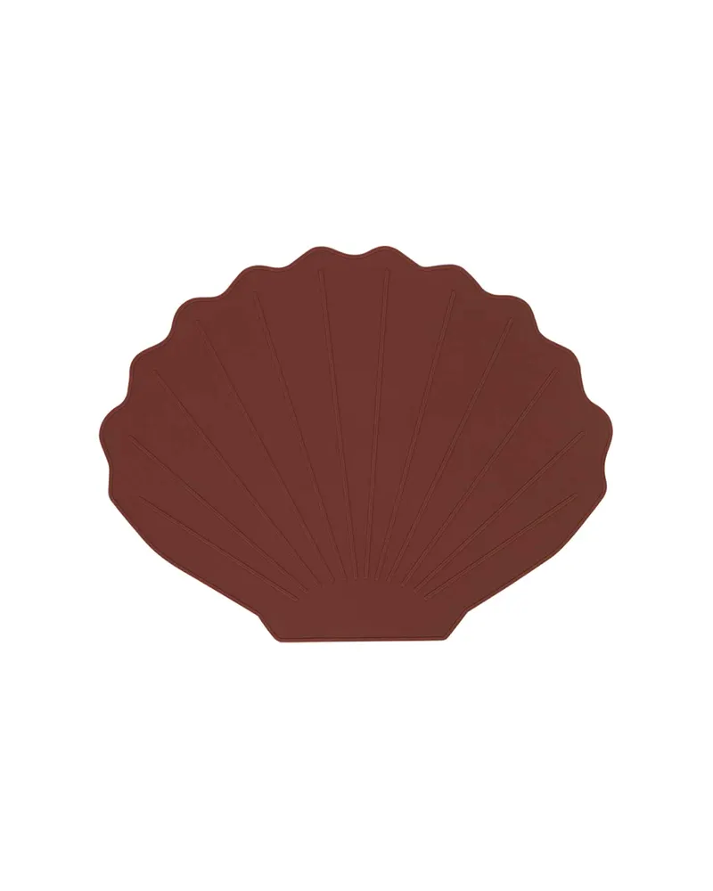 Platzset Scallop aus Silikon, Nutmeg