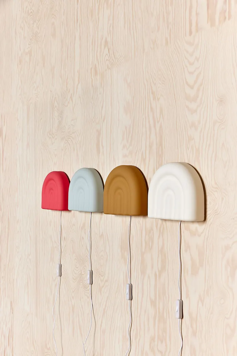 Regenbogen-Wandleuchte aus Silikon und Kunststoff von OYOY Mini, Gebrochenes Weiß, Ansicht 4
