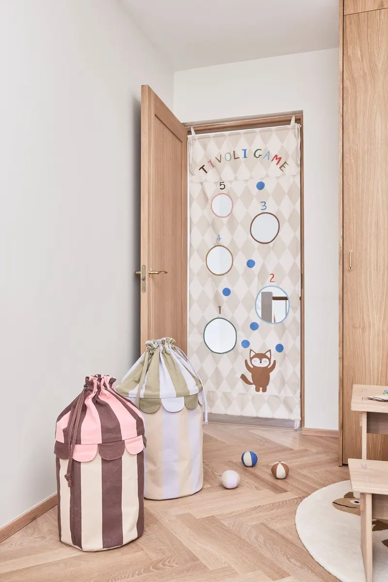Saga Aufbewahrungskörbe aus Canvas, 2er-Set, OYOY Mini, Rosé / Violett, Set aus zwei Größen, Ansicht 2
