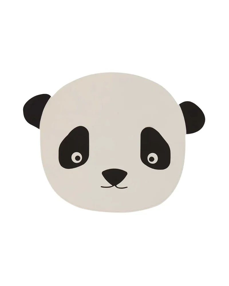 Silikon-Platzset mit Panda-Motiv in Weiß und Schwarz, Weiß / Schwarz