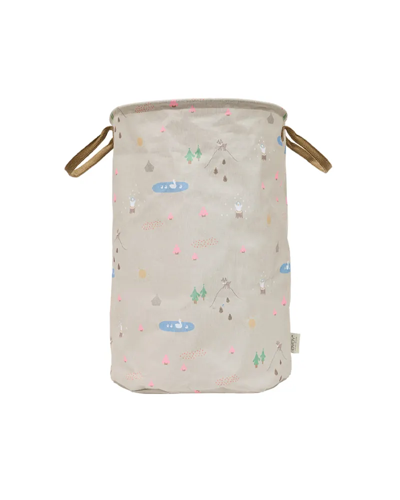 Wäschekorb Deer & Duck aus Textilmix, groß, Beige