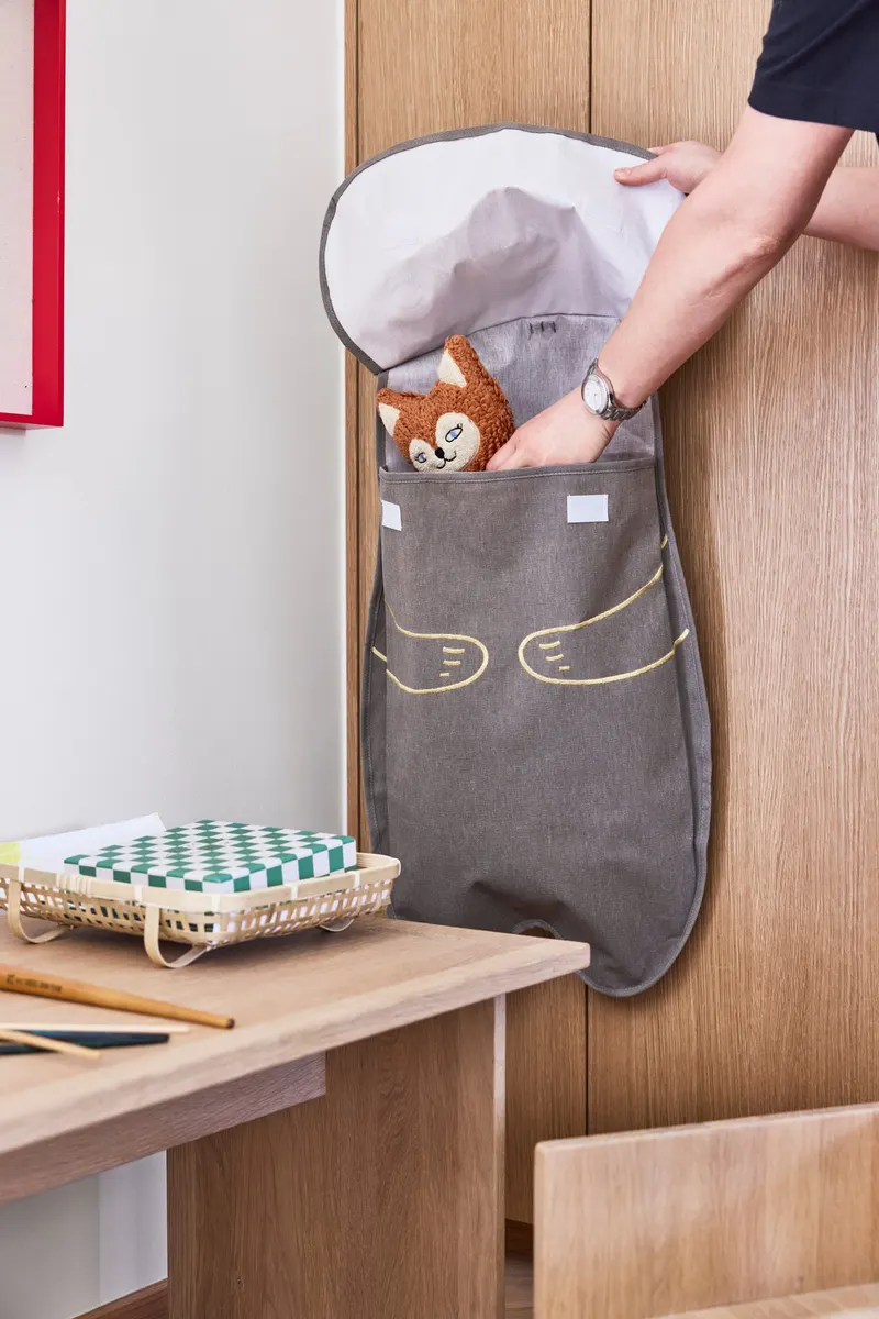 Wandorganizer Darling Bear mit Bärenmotiv, OYOY Mini, Braun, Ansicht 3