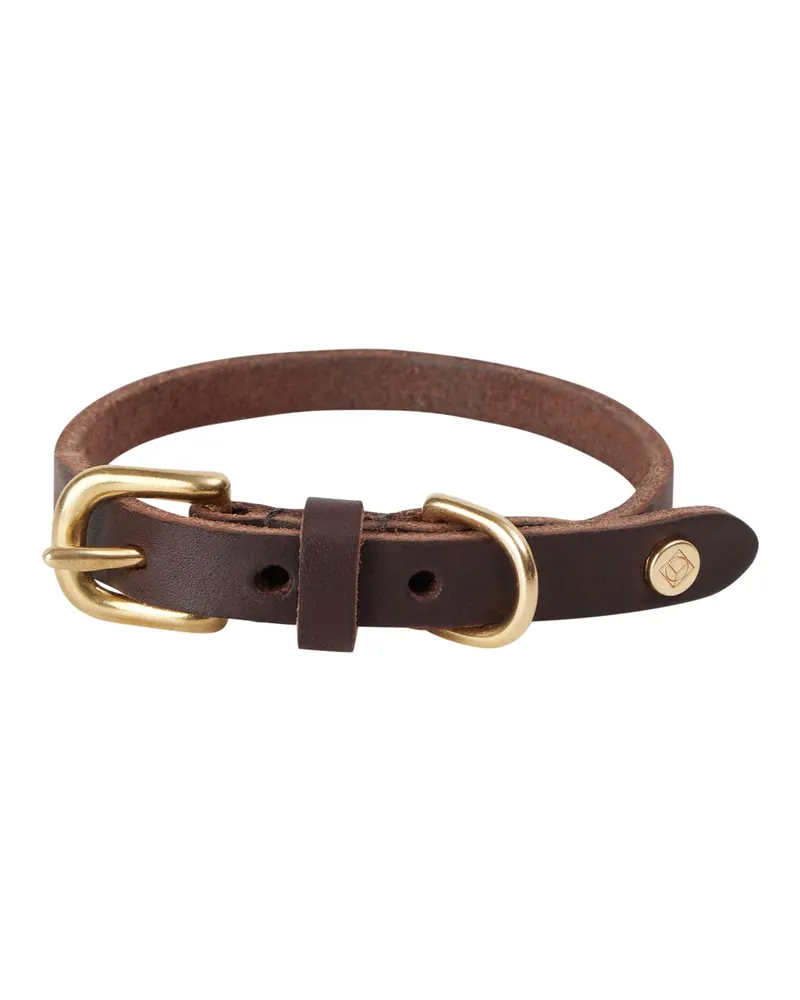 Hundehalsband Robin aus Leder mit Messingdetails, OYOY Zoo, Schokoladenbraun, Small, Ansicht 2