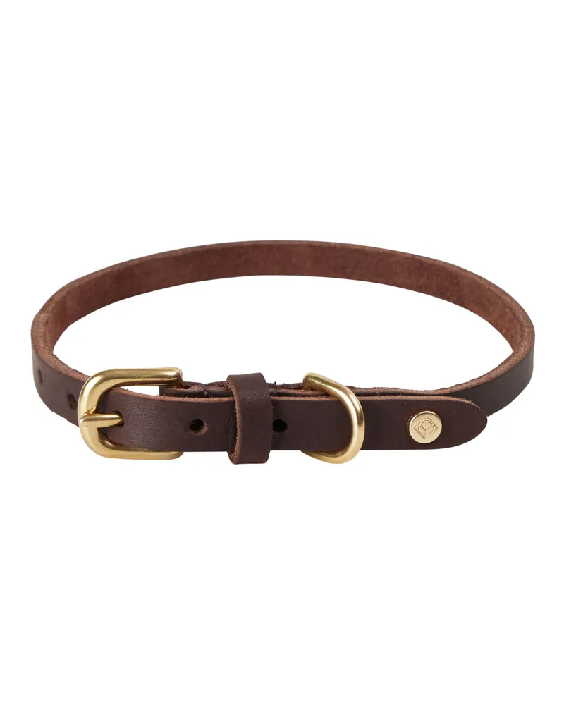 Hundehalsband Robin aus Leder mit Messingdetails, OYOY Zoo, Schokoladenbraun, Large, Ansicht 1