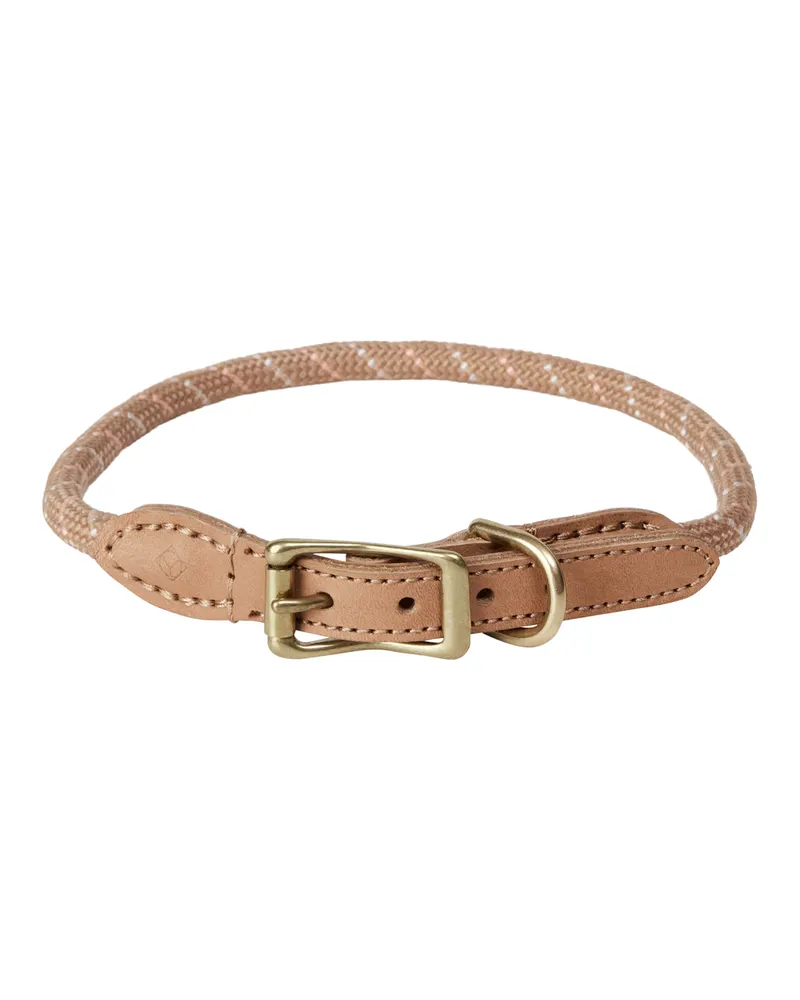 Perry Hundehalsband aus Nylon mit Leder- und Messingdetails, OYOY Zoo, Caramel, Medium
