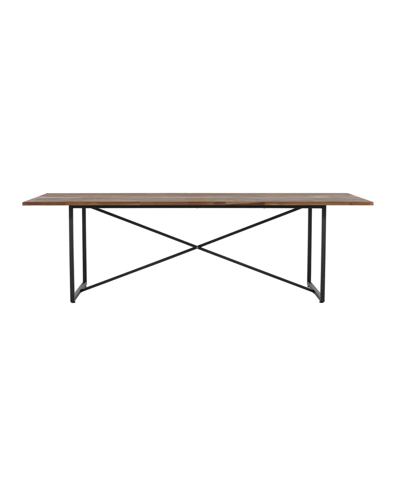 Padang Esstisch 250 × 100 cm aus Teak mit Stahlgestell