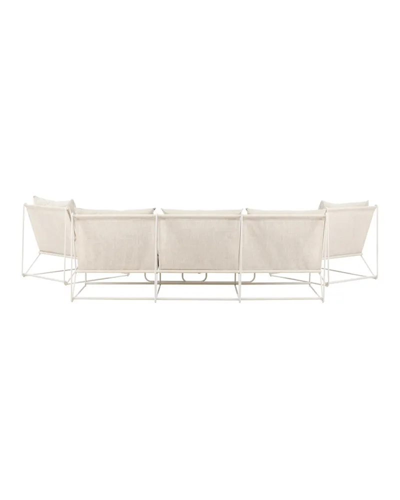 Palazzo Gartenlounge mit Sofa, zwei Sesseln und Tisch in Table:60 × 60 × 36Chair:84 × 70,7 × 74Sofa:84 × 209,5 × 74 cm, Beige, Polyester, Ansicht 5