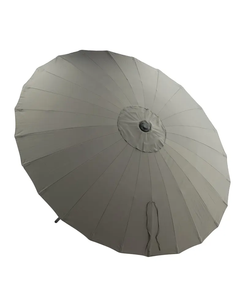 Palmetto runder Sonnenschirm Ø 270 cm in Grau, Gestell Schwarz, Ansicht 10