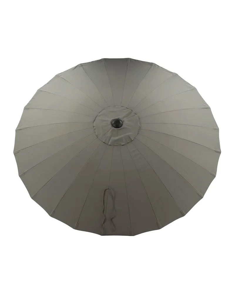 Palmetto runder Sonnenschirm Ø 270 cm in Grau, Gestell Schwarz, Ansicht 11