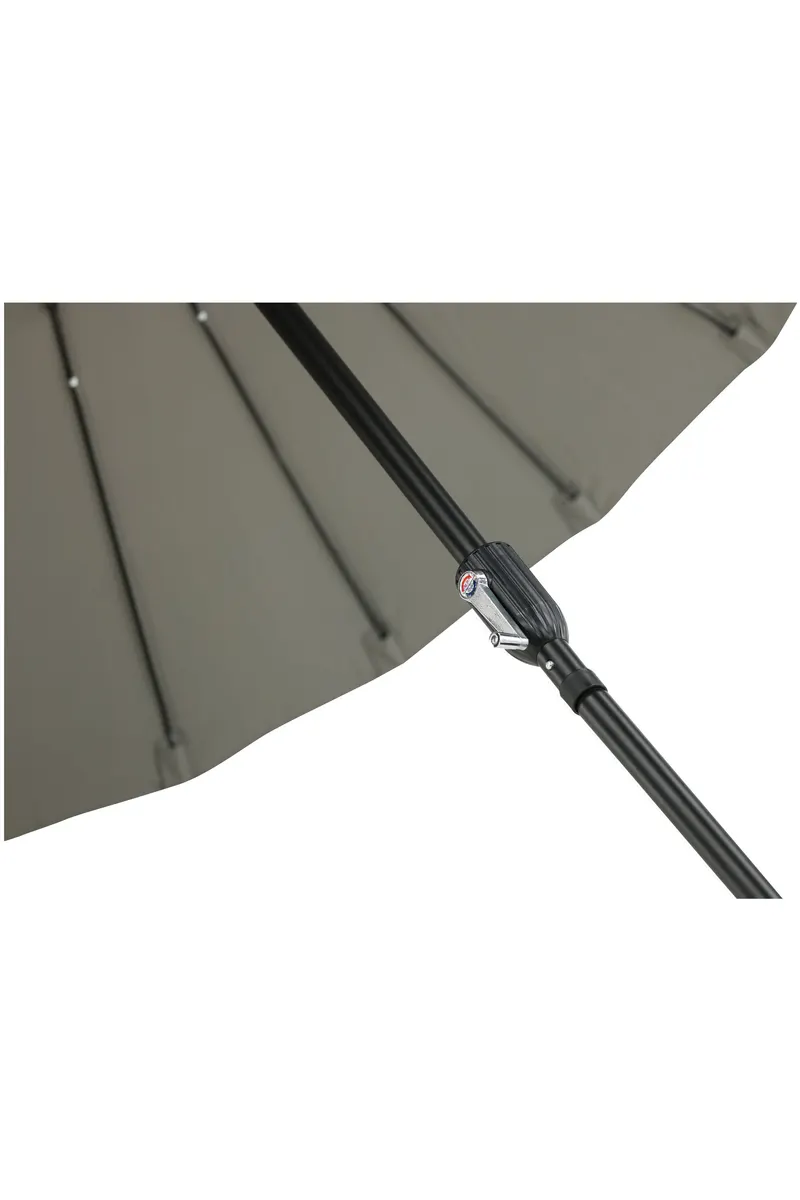 Palmetto runder Sonnenschirm Ø 270 cm in Grau, Gestell Schwarz, Ansicht 15