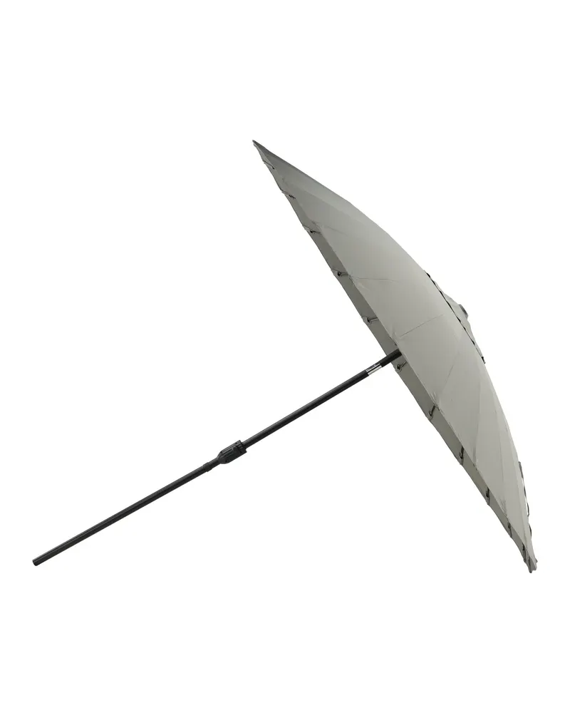 Palmetto runder Sonnenschirm Ø 270 cm in Grau, Gestell Schwarz, Ansicht 8