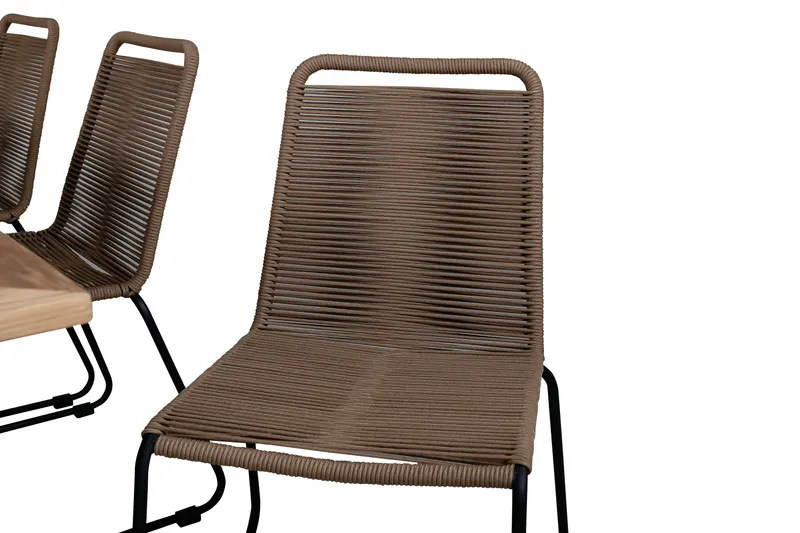 Panama & Lindos Gartenmöbel-Set mit ausziehbarem Teaktisch und 6 Seilstühlen, Ansicht 3