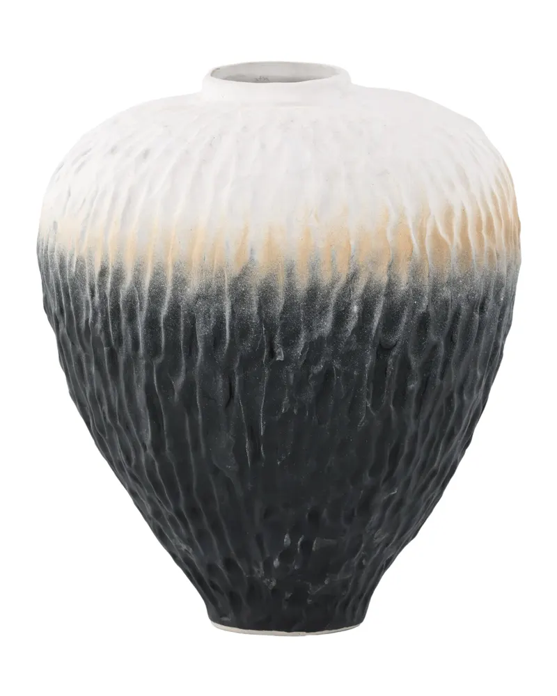 Pane Keramikvase mit Reliefstruktur in Ø 29 cm, Ansicht 9