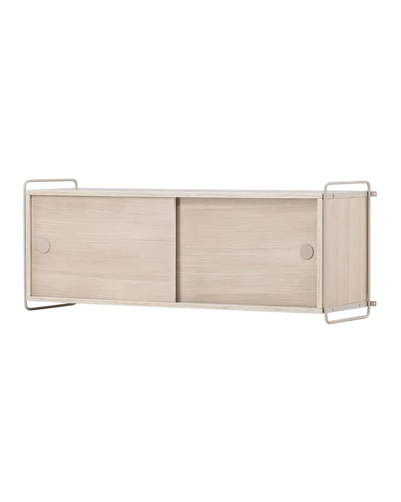 Paris Sideboard zum Aufhängen mit Rahmen in 35 × 48 × 122 cm, Whitewash, Ansicht 7