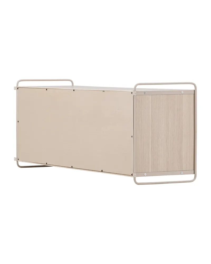 Paris Sideboard zum Aufhängen mit Rahmen in 35 × 48 × 122 cm, Whitewash, Ansicht 12
