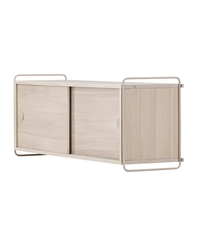 Paris Sideboard zum Aufhängen mit Rahmen in 35 × 48 × 122 cm, Whitewash, Ansicht 5