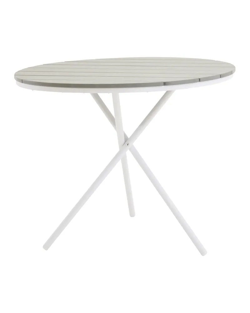 Parma runder Balkontisch Ø 90 cm mit gekreuzten Aluminiumbeinen