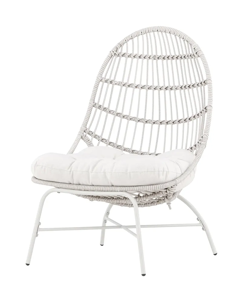 Paul Outdoor-Loungesessel mit ovaler Geflechtlehne, Ansicht 7
