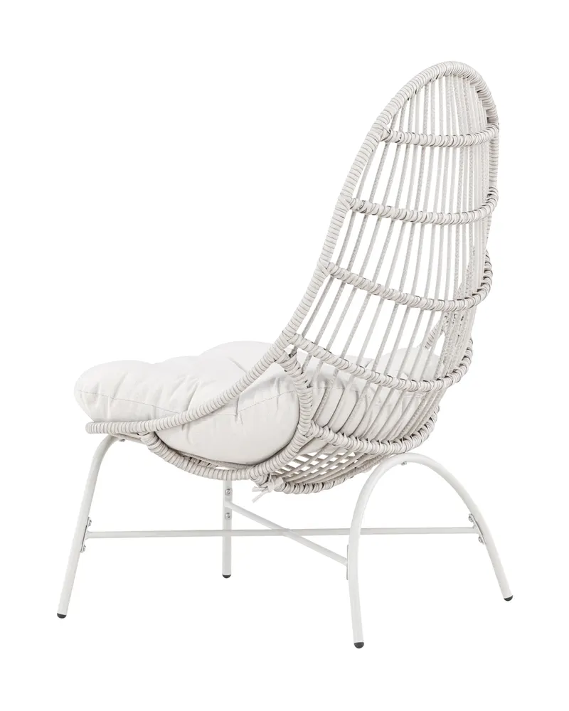 Paul Outdoor-Loungesessel mit ovaler Geflechtlehne, Ansicht 10