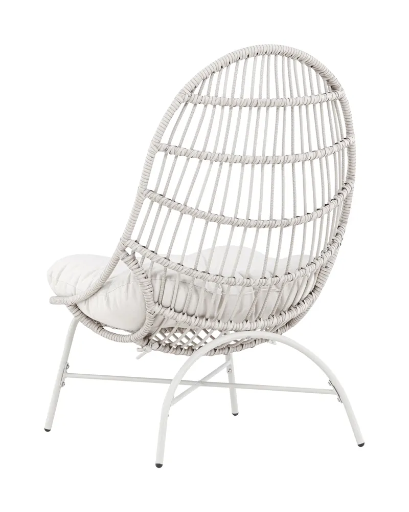 Paul Outdoor-Loungesessel mit ovaler Geflechtlehne, Ansicht 11