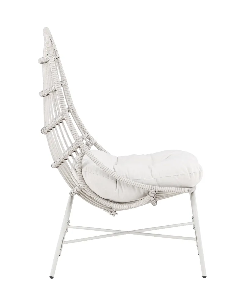 Paul Outdoor-Loungesessel mit ovaler Geflechtlehne, Ansicht 4