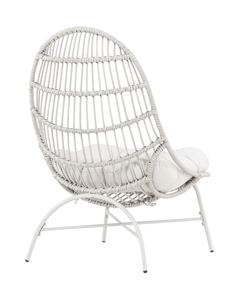 Paul Outdoor-Loungesessel mit ovaler Geflechtlehne, Ansicht 5