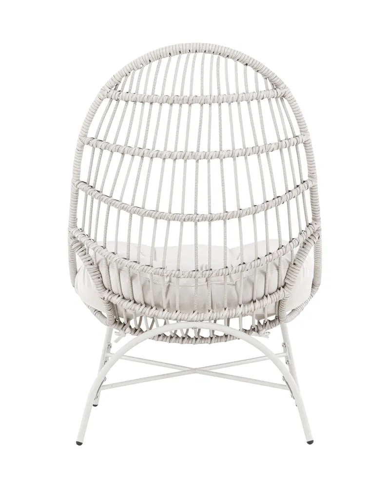 Paul Outdoor-Loungesessel mit ovaler Geflechtlehne, Ansicht 6