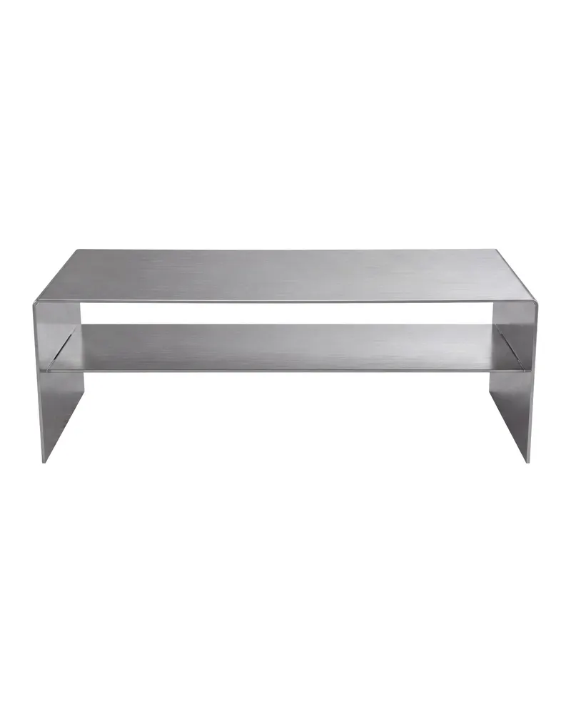 Pauta Couchtisch aus gebürstetem Edelstahl, 120 × 60 cm