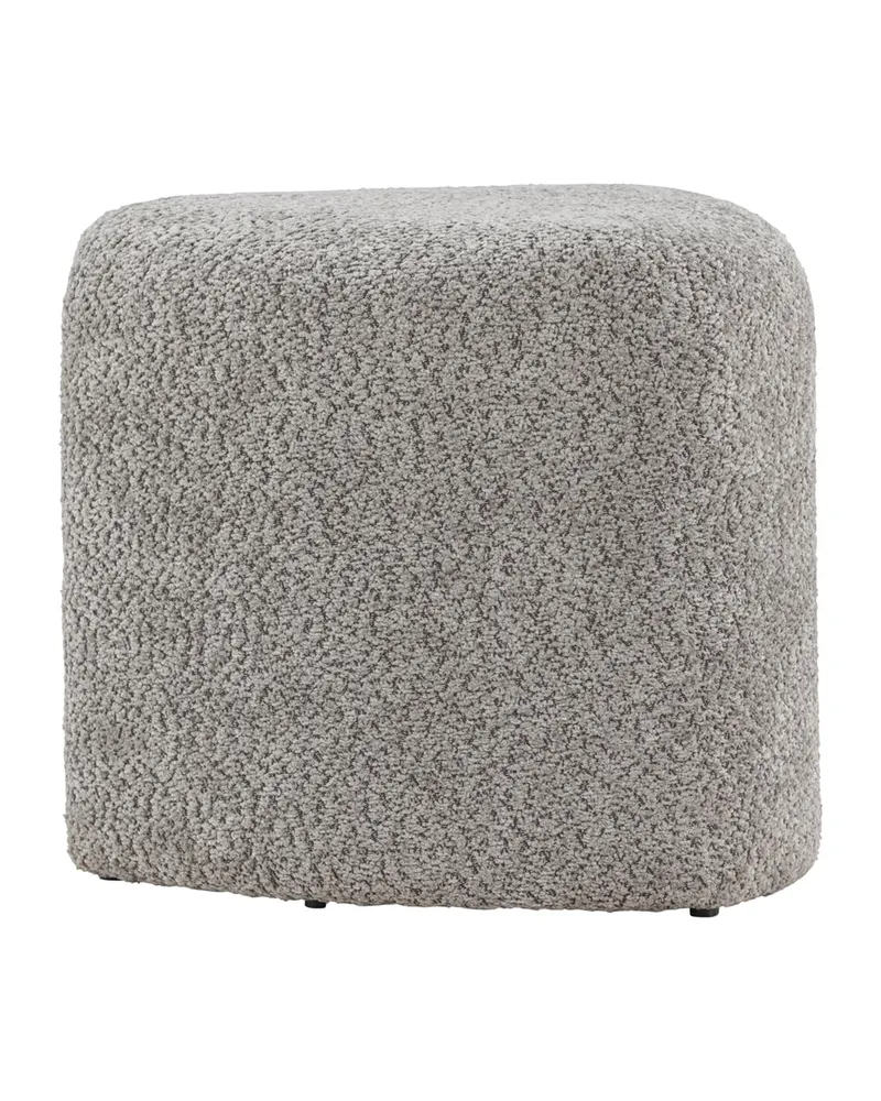 Peg Pouf in Grau, Polyester-Bouclé, Ansicht 7