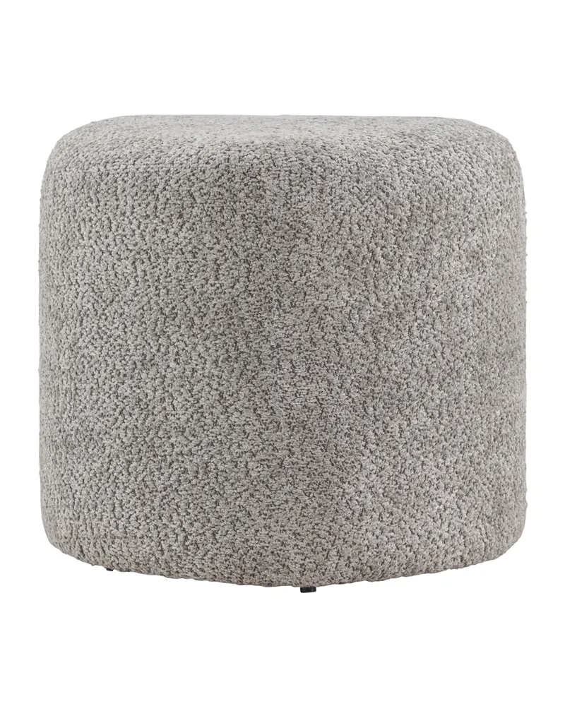 Peg Pouf in Grau, Polyester-Bouclé, Ansicht 8