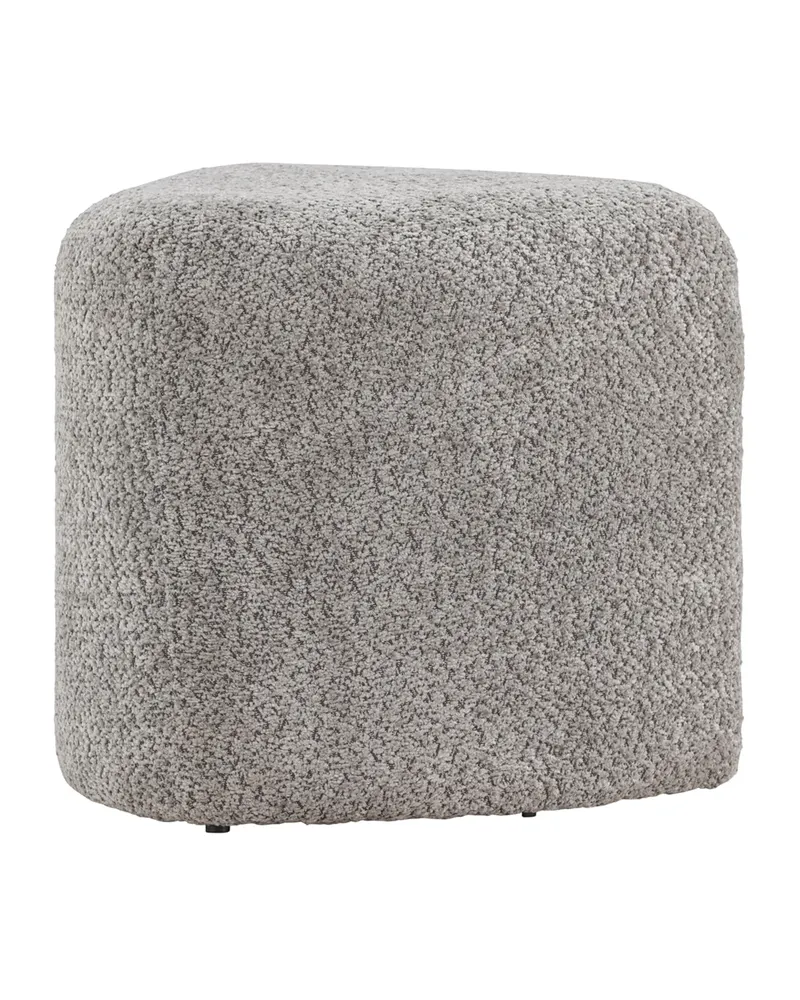Peg Pouf in Grau, Polyester-Bouclé, Ansicht 9