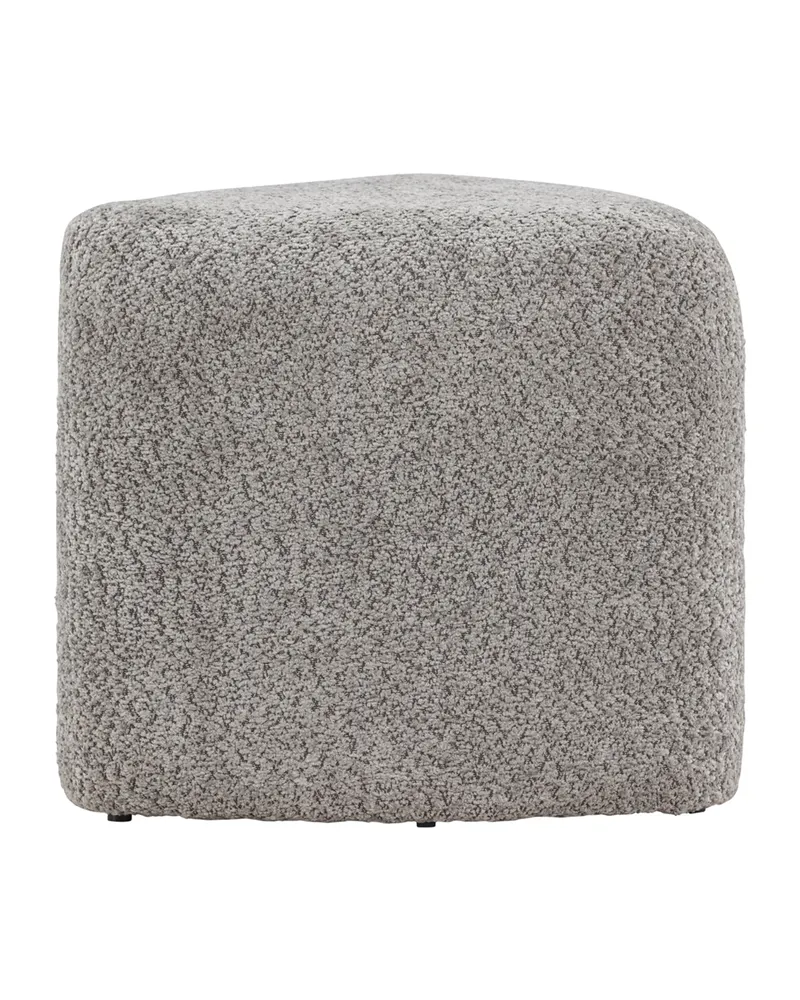 Peg Pouf in Grau, Polyester-Bouclé, Ansicht 10
