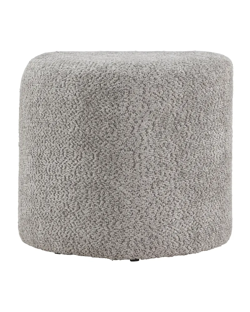 Peg Pouf in Grau, Polyester-Bouclé, Ansicht 12