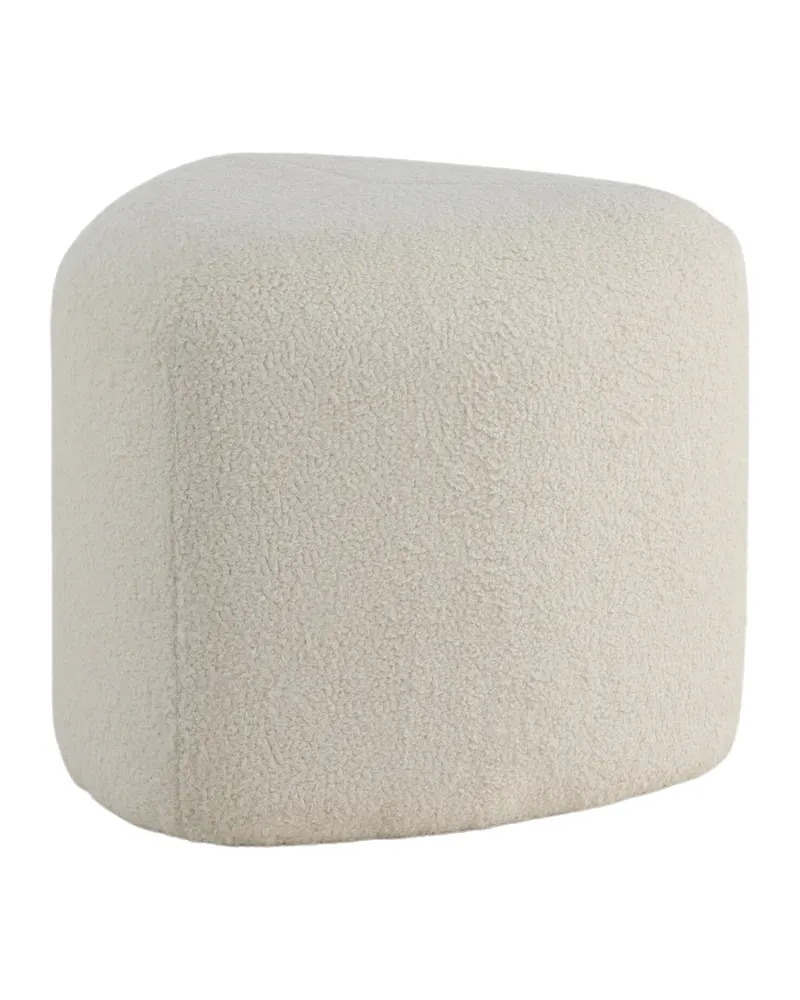 Peg Pouf in Weiß, Polyester-Teddystoff, Ansicht 10