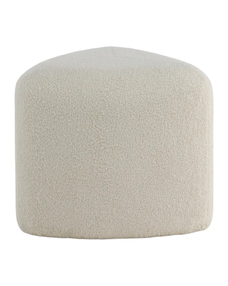 Peg Pouf in Weiß, Polyester-Teddystoff, Ansicht 11