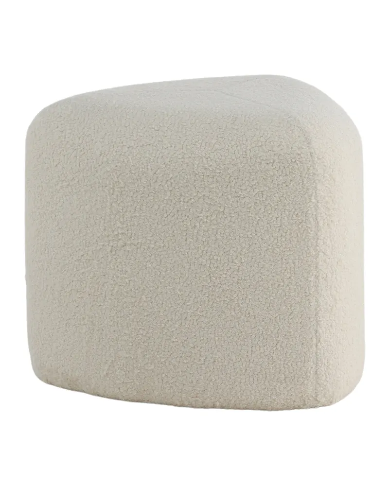 Peg Pouf in Weiß, Polyester-Teddystoff, Ansicht 12