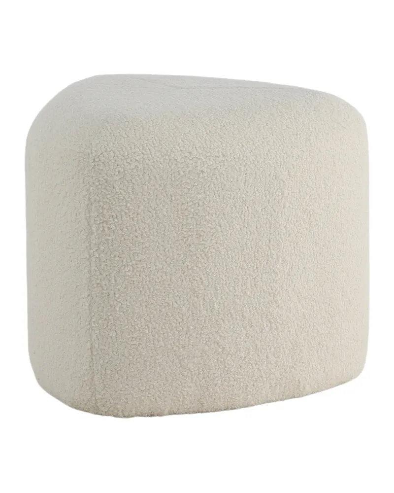 Peg Pouf in Weiß, Polyester-Teddystoff, Ansicht 2
