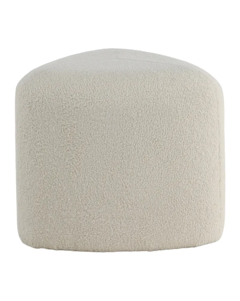 Peg Pouf in Weiß, Polyester-Teddystoff, Ansicht 3