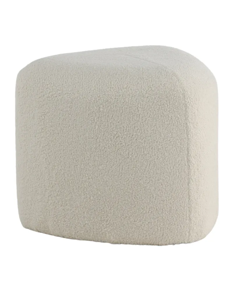 Peg Pouf in Weiß, Polyester-Teddystoff, Ansicht 4