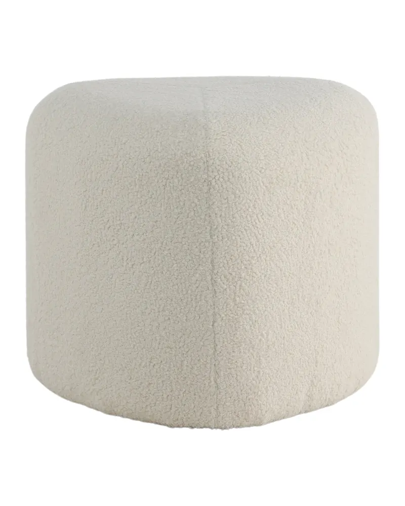 Peg Pouf in Weiß, Polyester-Teddystoff, Ansicht 5