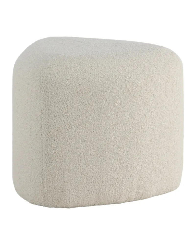 Peg Pouf in Weiß, Polyester-Teddystoff, Ansicht 6