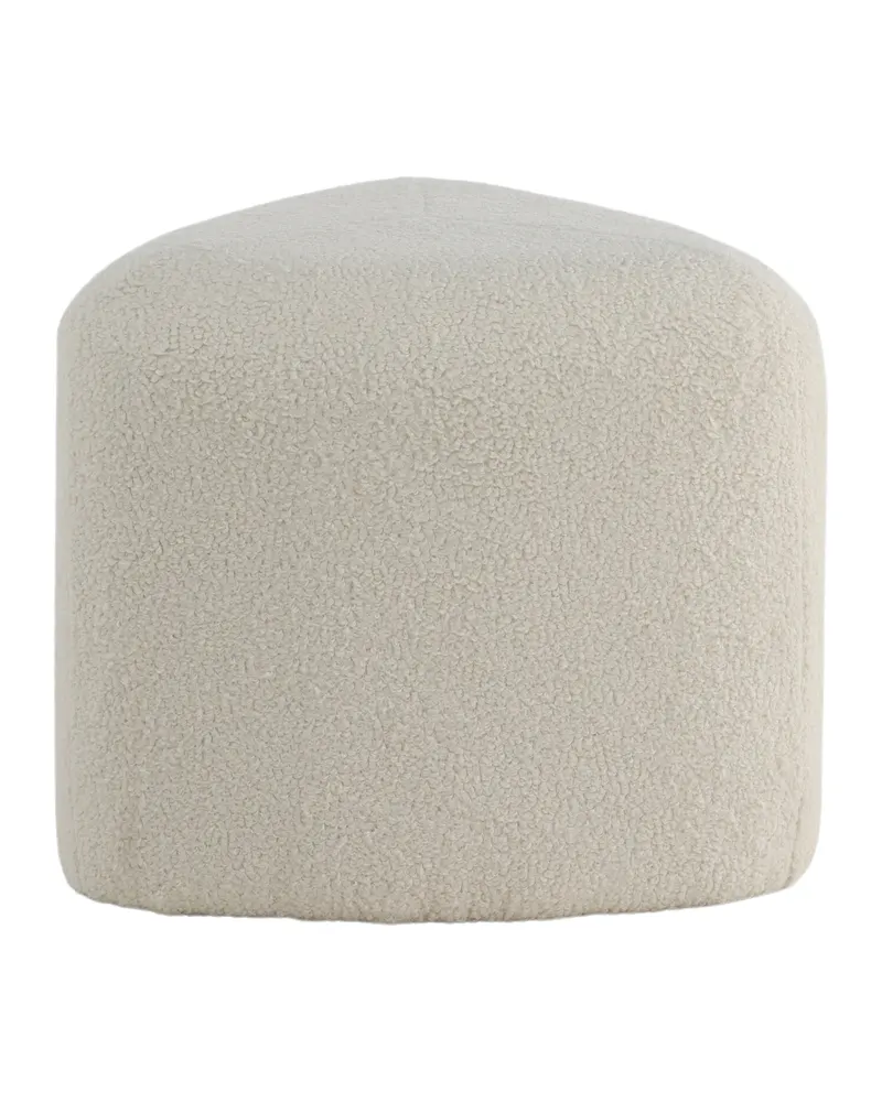 Peg Pouf in Weiß, Polyester-Teddystoff, Ansicht 7