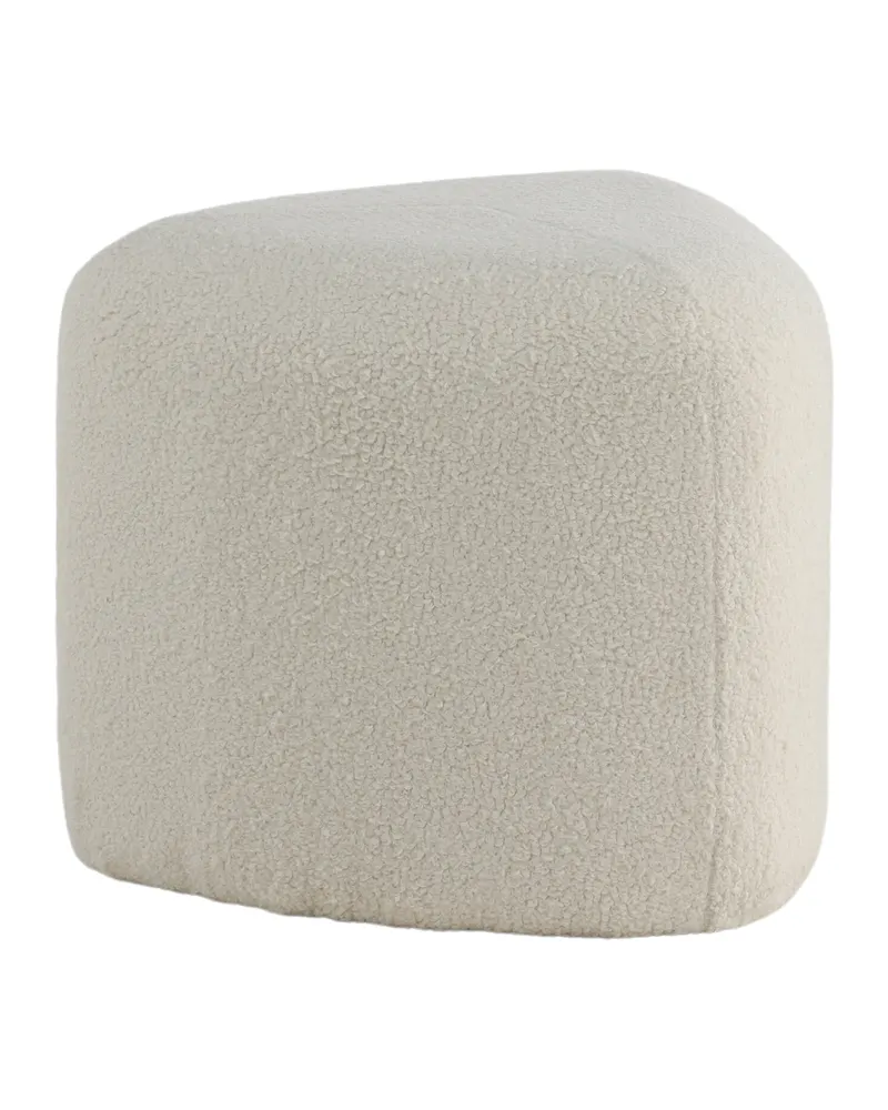 Peg Pouf in Weiß, Polyester-Teddystoff, Ansicht 8