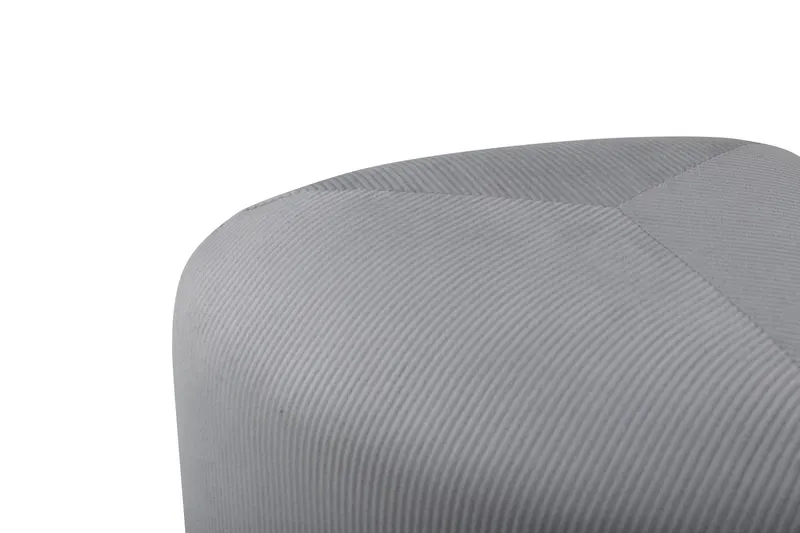 Peg Pouf in Grau, Polyester-Cord, Ansicht 3
