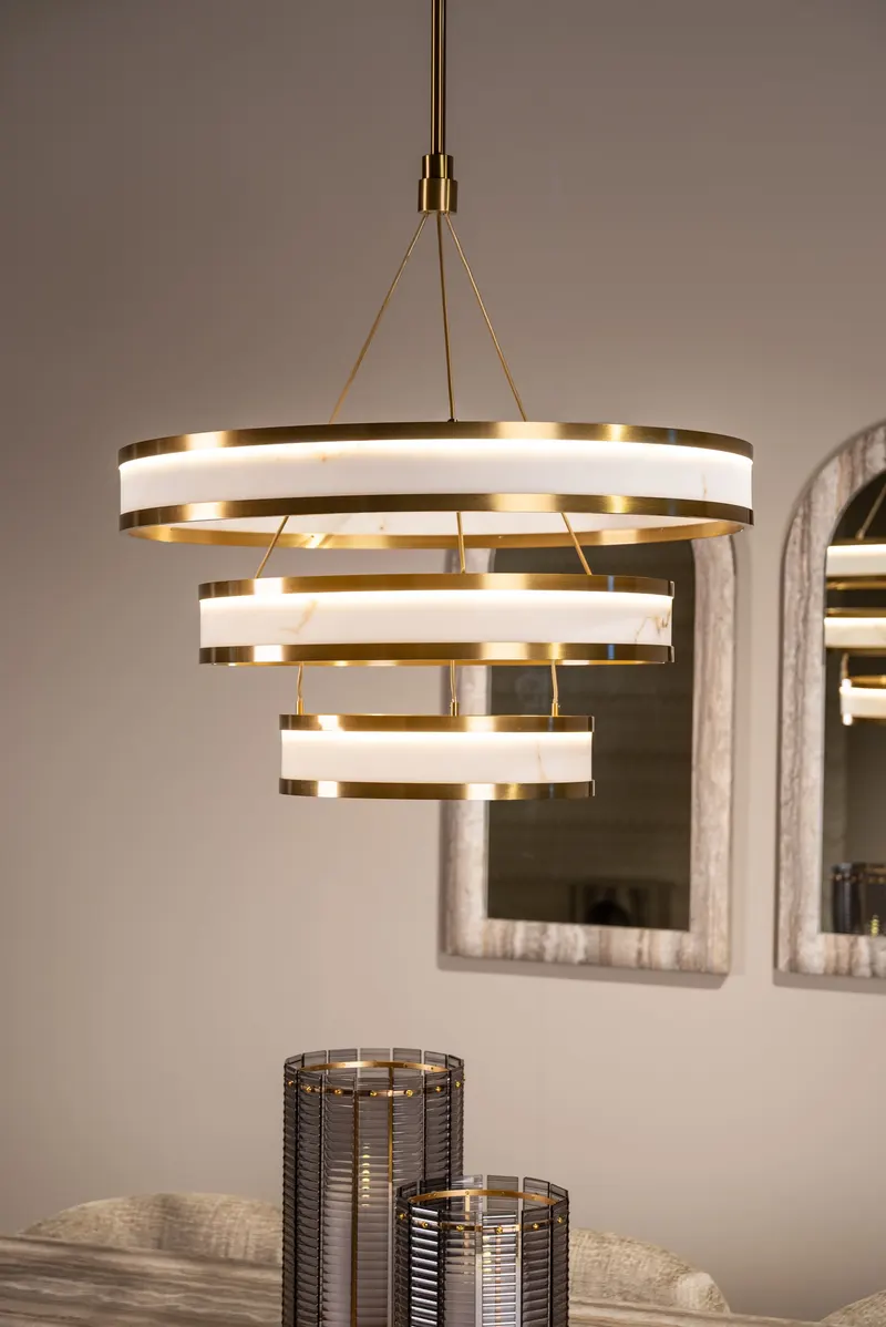Pendelleuchte Cealora, Weiß von Richmond Interiors, Wohnbeispiel 5, im Wohnraum