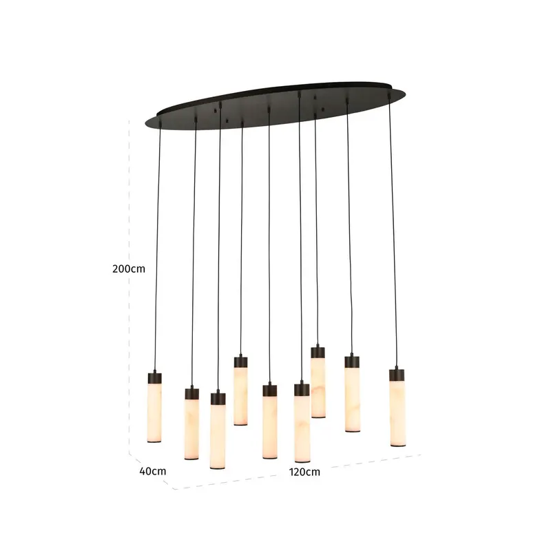 Pendelleuchte Chavine, Bronzefarben von Richmond Interiors, Maßzeichnung 3