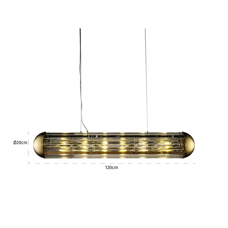 Pendelleuchte Mula, Bronzefarben von Richmond Interiors, Maßzeichnung 6