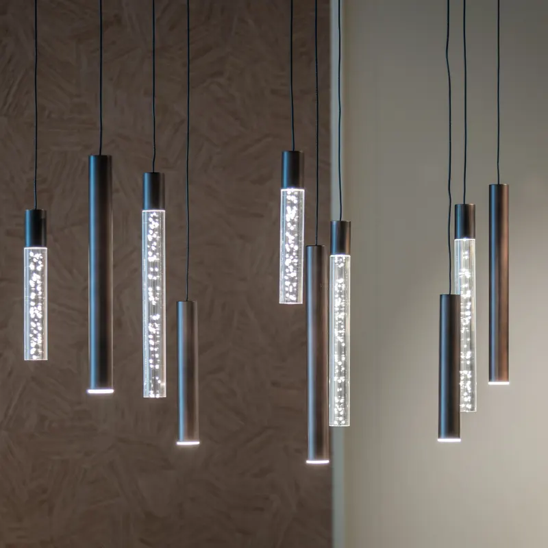 Pendelleuchte Oxley, Bronzefarben, groß von Richmond Interiors, Wohnbeispiel 3, im Wohnraum